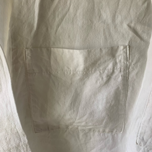 100% Linen White Oversized Top - Picture 3 of 8